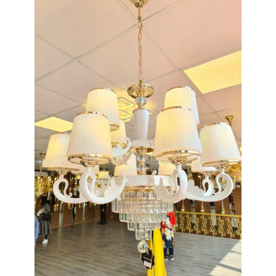 Đèn chùm KATI 12 tay , 8 tay hàng chuẩn xịn phong cách hiện đại - kèm bóng Led chuyên dụng (ảnh chụp thật 100%)