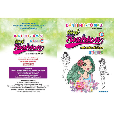 Sách - Dán Hình & Tô Màu Sticker Girl Fashion Nhà Thiết Kế Tài Ba - Tập 2 - Minh Thắng
