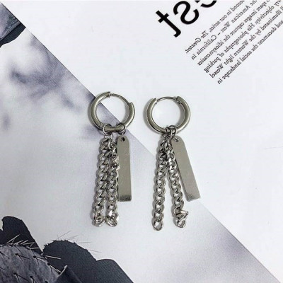 Bông tai thả xích dáng ngắn ngầu bá cháy 1 đôi unisex