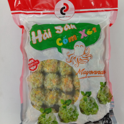 Hải sản cốm xốt Mayonnaise 30v - 600g Cty ĐEN ĐỎ - VIÊN HẢI SẢN CỐM XỐT MAYO - VIÊN MAYO CỐM  - VIÊN CỐM MAYO - VIÊN HẢI SẢN XỐT MAYO - VIÊN MAYO XANH - VIÊN CÁ MAYON XANH - CHẢ CÁ MAYO CỐM - CHẢ CÁ CỐM MAYO - ĐEN ĐỎ - DENDO - CÔNG TY ĐEN ĐỎ