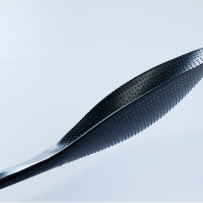 Muôi cơm kháng khuẩn cán dài Echo Metal 25cm màu đen - Nội địa Nhật Bản