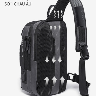 Túi đeo chéo đeo ngực nam cao cấp phong cách châu âu