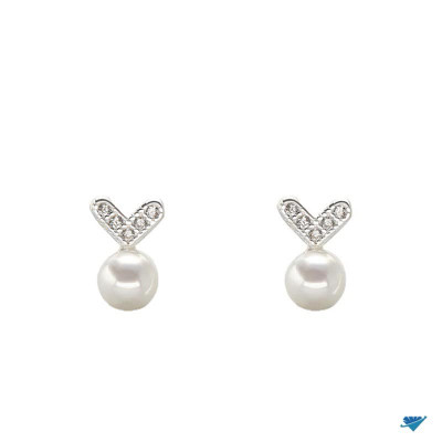 Bông tai trẻ em khuyên tròn xinh chất liệu bằng bạc s925 MS0055