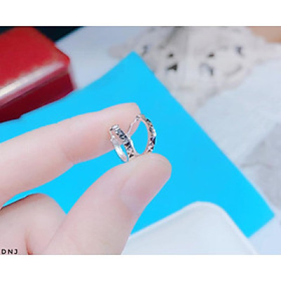 Bông tai bạc khuyên tròn chất liệu bằng bạc s925 MS025