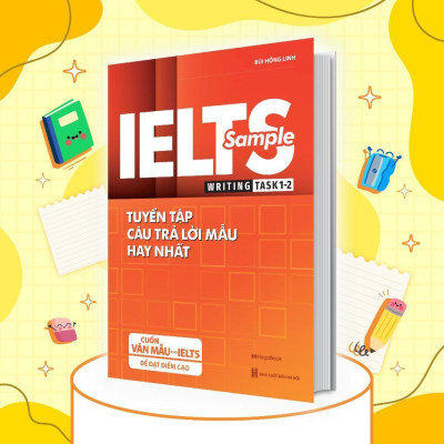 Sách - IELTS Sample Writing 1,2 & Speaking 1,2,3 - Tuyển Tập Câu Trả Lời Mẫu Hay Nhất - Combo 2 Cuốn - Megabook