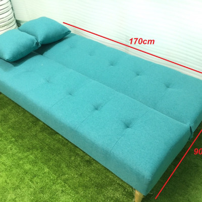 Bộ sofa bed salon giường SB4-Cabo phòng khách xanh ngọc vải bố