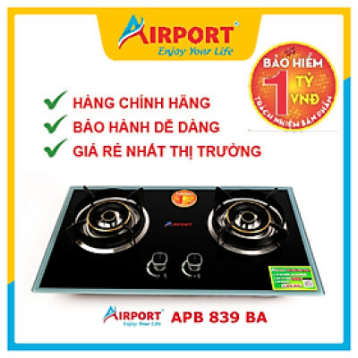 Bếp Gas Âm Cao Cấp AirPort - APB 839 BA - Hàng Chính Hãng