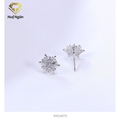 Bông tai bạc Ý Huệ Ngân - Hoa tuyết RYE140771
