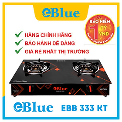 Bếp gas đôi mặt kính Eblue  EBB 333 KT hàng chính hãng