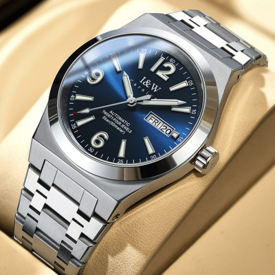 Đồng hồ nam chính hãng IW CARNIVAL IW730G-1 Kính sapphire ,chống xước ,Chống nước 50m ,Bảo hành 24 tháng,Máy cơ (Automatic),dây kim loại thép không gỉ 316L, mặt xanh thiết kế đơn giản dễ đeo