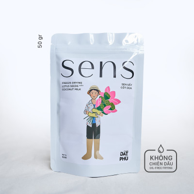 SENS - Sen sấy thăng hoa Đất Phú Farm, vị Nước cốt dừa 50gr