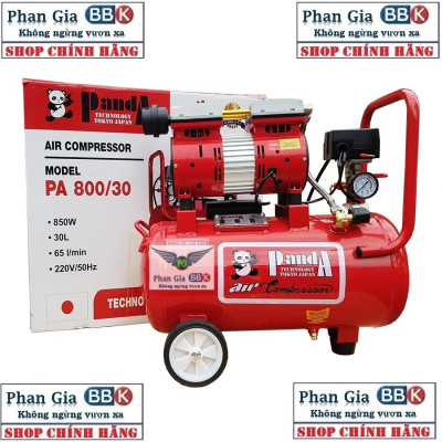 [chính hãƞg] Máy nén khí PANDA 30L - 850W Khồng dầu, 100% dây đồng, Bảo hành 1 năm