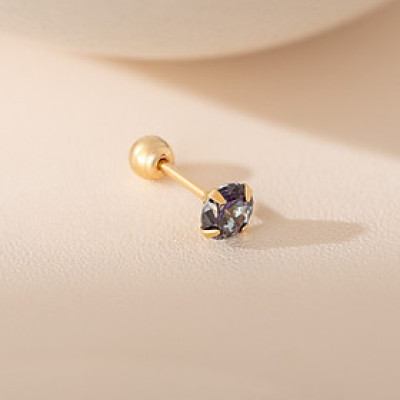 Khuyên Tai Vàng 14KY đính đá Tanzanite Aurora (V0180) - MOON Jewelry