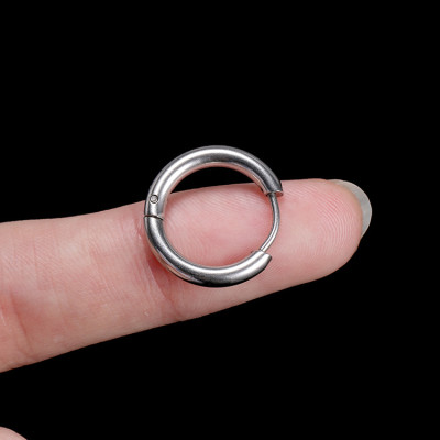 Bông Tai Khuyên Tai Bạc 925 Tròn Trơn BẠC HIỂU MINH HT360