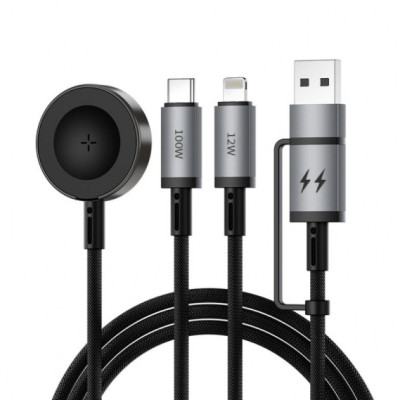 Cáp Sạc Nhanh Wi WU Legend 3in2 100W Wi-C050 - Hàng chính hãng