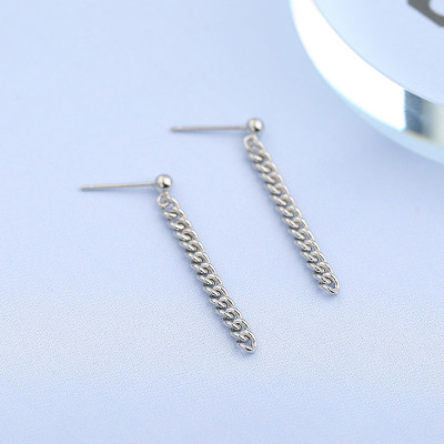 Bông tai xích bện thả chuỗi cá tính