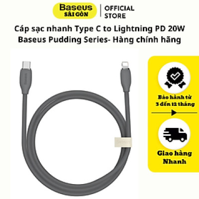 Cáp sạc Baseus Jelly Liquid Silica Gel Fast Charging Type-C to iP 20W CAGD - hàng chính hãng