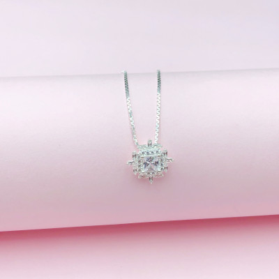 Dây Chuyền Vòng Cổ Nữ Bạc 925 Đính Đá Tinh Tế BẠC HIỂU MINH DMD492