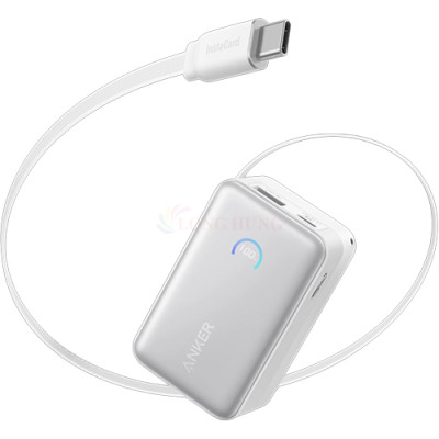 Sạc dự phòng Anker Zolo Power Bank USB-C Cable 45W 10000mAh A1638 - Hàng chính hãng