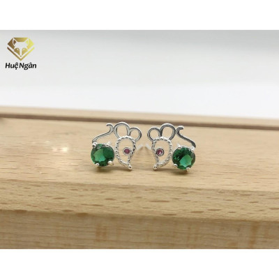 Bông tai bạc Ý 925 Huệ Ngân - Gold Mouse RYE141139