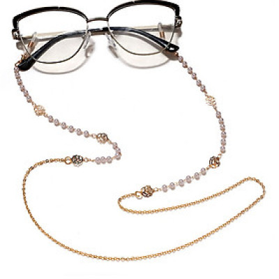 Chuỗi đeo gọng kính hoa hồng thanh lịch sang chảnh dây đeo khẩu trang chống lạc dây đeo tai nghe bluetooth airpod