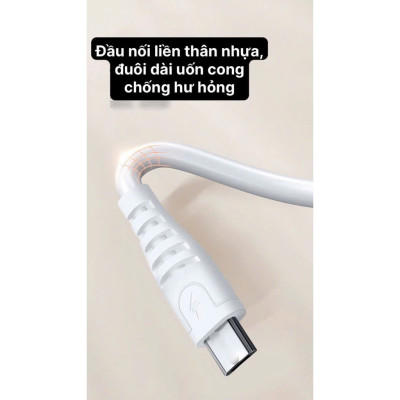 Dây sạc LI-TOP LX33 chân Type C (hộp giây), dòng điện 5V- 3A, hàng chính hãng