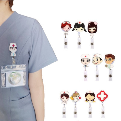 Dây Đeo Thẻ Tên Dễ Thương Đeo Biển Tên Bác Sĩ, Điều Dưỡng, Y tá, Gắn Túi Áo Có Dây Kéo Dài, Tiện Dụng. TakyHome 5950