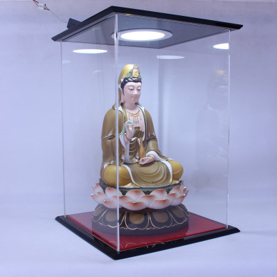 Hộp mica Enter BOX203 40x40x60cm mica dày 5mm, đế đen 10mm, đèn led