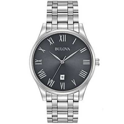 Đồng Hồ Nam Bulova Dây Thép Không Gỉ 96B261 - Mặt Đen