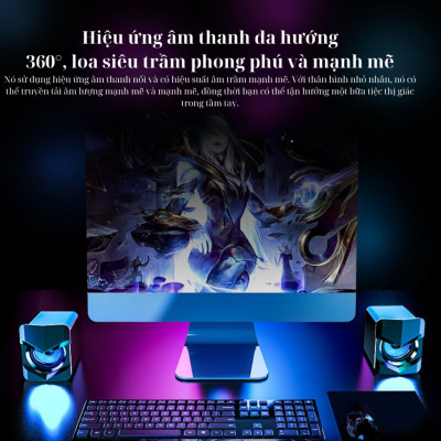 Bộ 2 Loa Mini Dorron V116, Âm Thanh Nổi, Bass Trầm - Phiên Bản Nâng Cấp - Hàng Chính Hãng