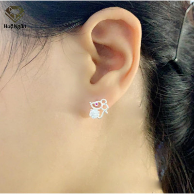 Bông tai bạc Ý 925 Huệ Ngân - Gold Mouse RYE141139