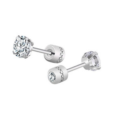 Bông Tai Nam Nữ Đeo 2 Kiểu Chất Liệu Thép Titan Ko Đen Cao Cấp