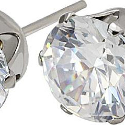 Bộ 2 bông tai thời trang Winwinshop88 BT39 - Màu Bạc, Hột Trắng