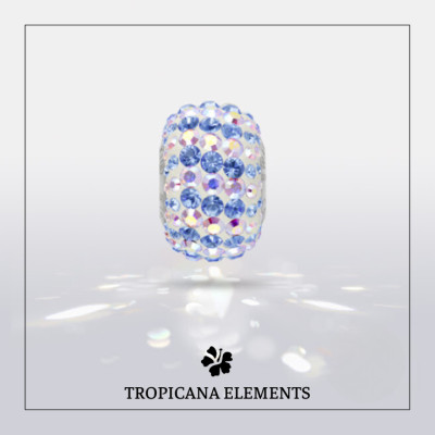 Lắc Tay Tropicana Phối Charm Swarovski Pha Lê Màu Xanh Dương