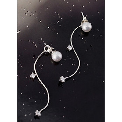 Bông tai châu đính đá gợn sóng