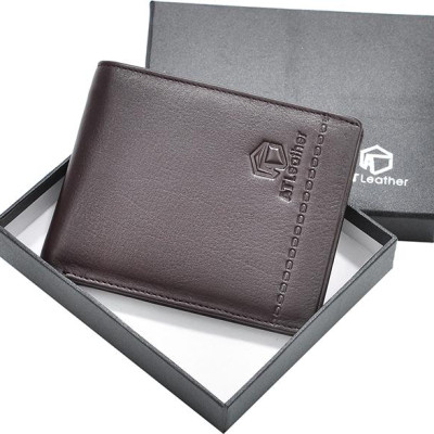 Ví da bò nam cao cấp AT Leather 053 - Nâu