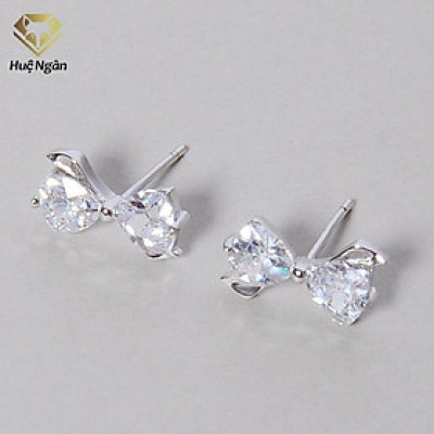 Bông tai bạc Ý 925 Huệ Ngân - Nơ đẹp RYE140761