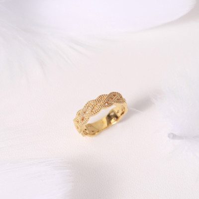 Nhẫn bạc nữ đơn giản đan hoa văn cao cấp Gix Jewel N25