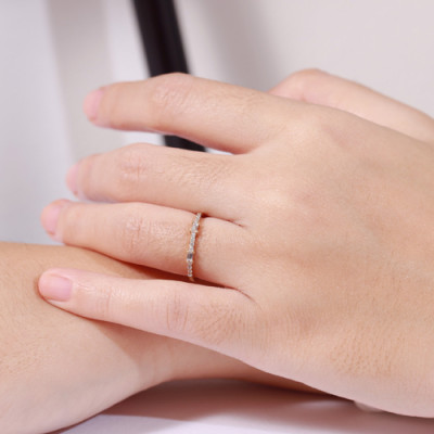 Nhẫn bạc nữ đính đá chữ nhật TPHCM Gix Jewel N26