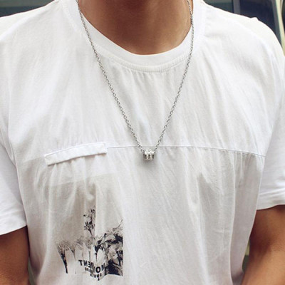 Mặt dây chuyền Hàn Quốc đính đá MDC301 - Màu bạc