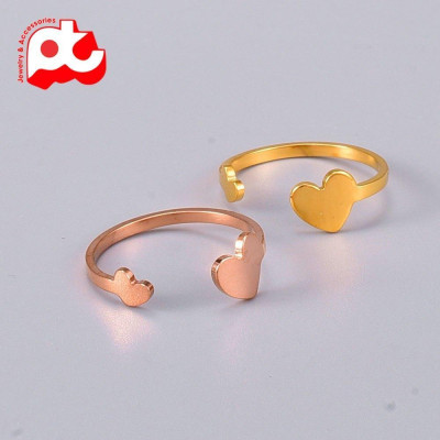 Nhẫn nữ - Nhẫn titan nữ thời trang cao cấp kiểu trái tim hở thép không gỉ titanium trangsucpt 3 màu sắc NNUT37
