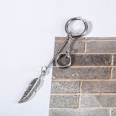 Bông tai xích thả chân tròn- lông vũ bá đạo 