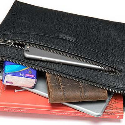 Clutch da bò thật cao cấp BAOHA LEATHER BHM8986 Ví da cầm tay cao cấp.