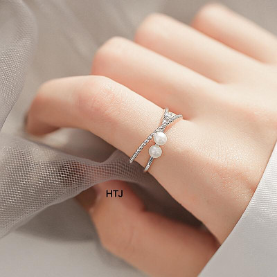 Nhẫn bạc nữ mặt trái tim chất liệu bằng bạc s925 MS0554