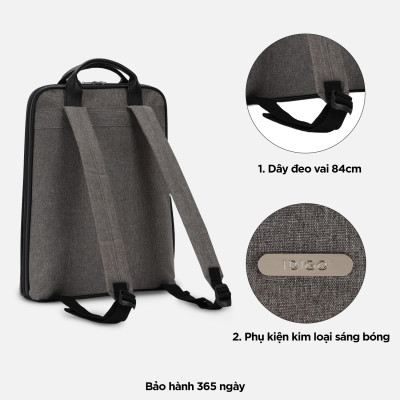 Balo đựng laptop siêu mỏng IDIGO UBP2-4326, ba lô công sở nam nữ thanh lịch