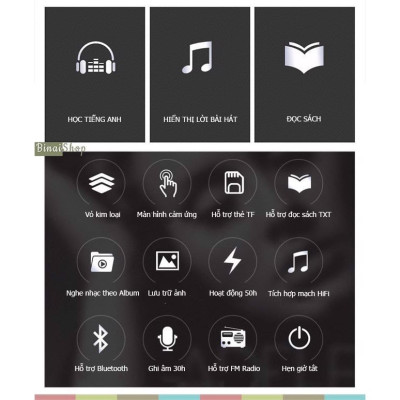 Máy Nghe Nhạc Lossless Bluetooth Ruizu D02  - Hàng Chính Hãng