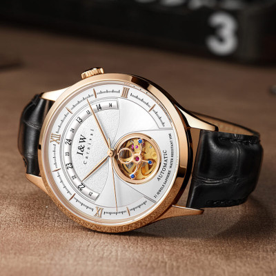 Đồng Hồ Nam I&W Carnival 525G1 Chính Hãng Full Box Chống Nước Kính Chống Xước Dây Da Cao Cấp BH 24T (Máy Cơ Tự Động)