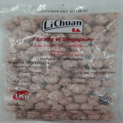 Surimi Mô Phỏng Cua Viên 100 Viên Gói 1kg - Hàng phân phối