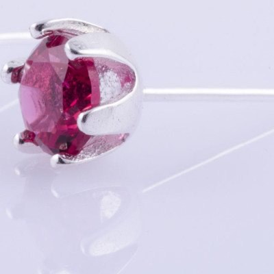 Bông tai nữ trang sức bạc Ý S925 Bạc Xinh Huệ Ngân- Hoa đá RYE140799