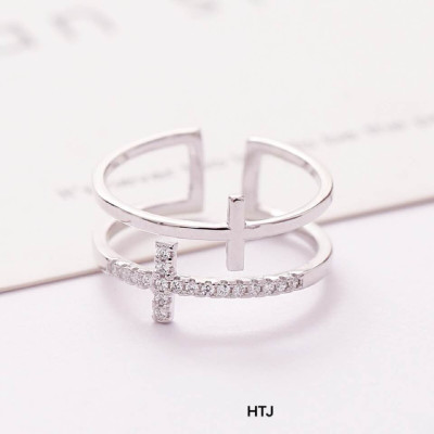 Nhẫn bạc nữ freesize mặt hồ điệp chất liệu bằng bạc s925 MS1055